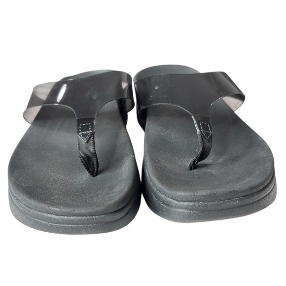 Vionic Sunrise Luminous Sandal Womans Size 8 Black Clear Comfort Thong Flip Flop - Picture 6 of 14